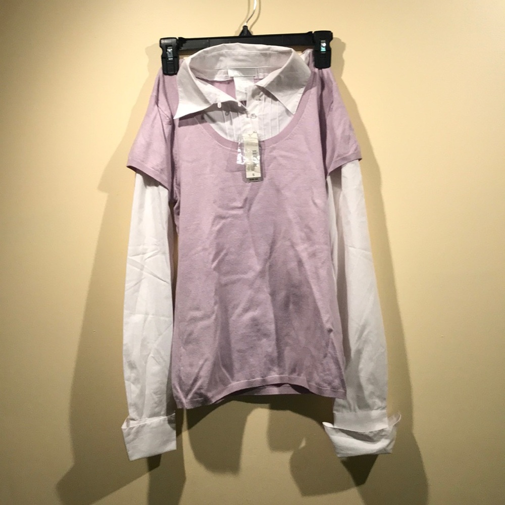 Worthington Mock Shirt Sweater